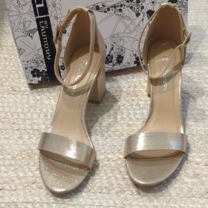 CL by Laundry Shimmering Gold Heels